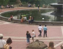Russians in Central Park in NY